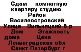 Сдам  1-комнатную квартиру-студию. › Район ­ Василеостровский › Улица ­ Вилькицкий б-р › Дом ­ 6 › Этажность дома ­ 18 › Цена ­ 19 000 - Ленинградская обл., Санкт-Петербург г. Недвижимость » Квартиры аренда   